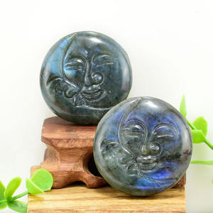 Оптовая продажа, натуральный хрустальный камень, Лунная богиня, резной лабрадорит, драгоценный камень, неперфорированный кулон - Product Image 1