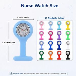 Silicone <b>Nurse</b> Fob <b>Watch</b> Quartz Pocket <b>Watch</b> Pin-On Medical <b>Watch</b> Infection Control for Healthcare Staff - Product Image 4