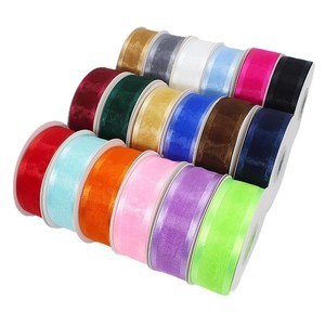 Beihai 4Cm Wide Edge Organza Ribbon Solid Color Nylon Woven Diy Gift Wrapping Decorative Ribbon - Product Image 5