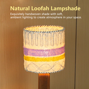 Natural Creative Loofah Table Lamp Handmade Fabric Lamp Light Bedroom Bedside Decorative Home Decor Lights With <b>Switch</b> Lock - Product Image 3