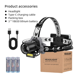 2025 Popular Aluminum Alloy Strong White Laser <strong>Headset</strong> Rechargeable Outdoor Running Fishing Zoom Sensor Function LED Headlamp - Product Image 6
