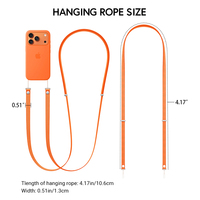 2025 Vente Chaude Durable Orange Bandoulière Lanière Téléphone Cas Sangle Mains Libres Style pour iPhone 17