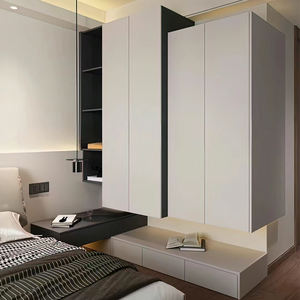 Luce moderna di lusso minimalista ecologico legno porta scorrevole tipo di armadio camera da letto - Product Image 5