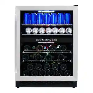 OEM 150L Professional Freestanding Cold Small Bar For Home Wine Cooler Humidifier Built In Beverage Center