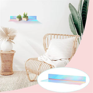 Estantes flotantes de acrílico iridiscente, estantes de acrílico arcoíris, estantería de pared <span class=keywords><strong>Invisible</strong></span>, estantes de exhibición de <span class=keywords><strong>libros</strong></span> para niños para el hogar - Product Image 2
