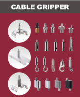 Câble en acier inoxydable cuivré de 1,5 mm, type réglable pour plafond, services de fabrication, kit de suspension, clips pour câbles