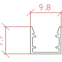 Profilé en aluminium anodisé 10x10 de 10 mm de large pour bande LED, avec canal pour cornet LED, vis personnalisable – Prix usine