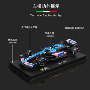 Bburago 2023, Escala 1/43, BWT <span class=keywords><strong>Alpine</strong></span> # 10 # 31 Autos de Colección de Fórmula 1 de Tapa Dura, Modelo de Metal Fundido a Presión, Juguetes de Autos Deportivos - Product Image 4