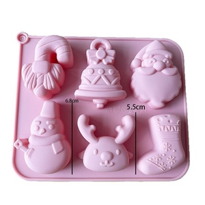 Hot Sale Santa Claus Christmas Tree Silicone Cake Mold Chocolate Mu Baking Glue Drop Candle Plaster Soap Hand Wash Only - Product Image 5