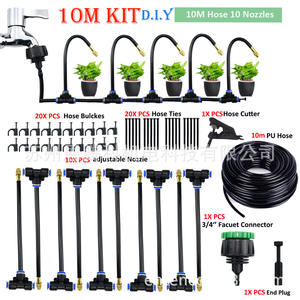 Tête d'arrosage universelle réglable, kit d'irrigation goutte à goutte 6 mm, système d'arrosage de jardin, ensemble de buses de pulvérisation automatiques - Product Image 4