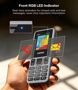 UNIWA MS001, Teléfono con Teclado Tipo-C, <span class=keywords><strong>4</strong></span> SIM, <span class=keywords><strong>4</strong></span> en Espera, Amplificador de Señal GSM, Batería Grande de 25BI - Product Image 4