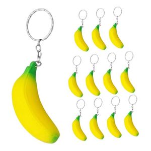 Porte-clés en mousse PU en forme de banane anti-stress personnalisé avec logo pour cadeaux promotionnels et souvenirs - Product Image 3