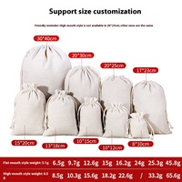 Sac à cordon en coton lin personnalisé petit sac de rangement en tissu pour l'organisation et le shopping sac en coton à cordon fait main