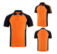Camiseta de Alta Visibilidad Naranja Personalizada, Ropa de Trabajo de Poliéster de Alta Visibilidad, Camisa Polo de Seguridad de Manga Corta para Hombre, Construcción