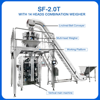 Machine d'emballage automatique Vffs 10 têtes 14 têtes peseur d'azote soufflé snack grain chips arachides graines dragées noix croustillantes