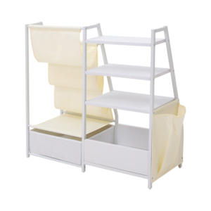 Libreria per Bambini e Contenitore Giocattoli, Scaffale per Libri per Bambini Piccoli, Libreria per Neonati per Cameretta, Organizzatore Giocattoli <span class=keywords><strong>Montessori</strong></span>, Bianco - Product Image 1