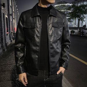 <span class=keywords><strong>Veste</strong></span> <span class=keywords><strong>en</strong></span> <span class=keywords><strong>cuir</strong></span> PU pour homme, noire, <span class=keywords><strong>en</strong></span> similicuir souple, style motard, manteau <span class=keywords><strong>en</strong></span> <span class=keywords><strong>cuir</strong></span> tendance, <span class=keywords><strong>veste</strong></span> bomber pour homme avec poches - Product Image 4