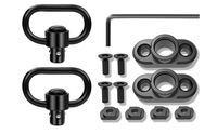 Kit de Sangle Tactique pour Arme à Feu à Deux Points, Support Pivotant QD en Métal Usiné CNC, Sangle en Nylon Réglable Rotative à 360°, Robuste pour l'Extérieur