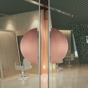 Manija de Puerta Semicircular Negra Mate de Alta Resistencia, Herraje Contemporáneo para Puertas Corredizas de Vidrio Comerciales y de Hotel - Product Image 4