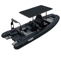 Bonne qualité 21ft RIB640 Double coque en aluminium bateau gonflable Hypalon/PVC avec pour la pêche