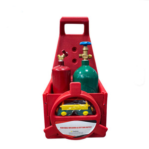 Kit de soldadura y corte portátil Oxy Ace con regulador, tanque y manguera para trabajos en metal - Product Image 5