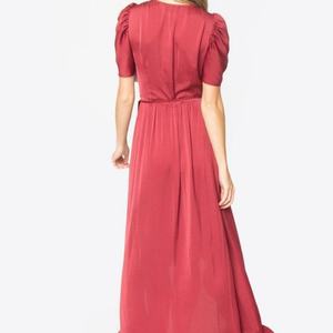 Señoras elegante Ruffle Trim Wrap Hi-Low Maxi vestido de verano - Product Image 2