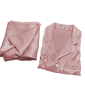 Il nuovo senso avanzato del pigiama da <span class=keywords><strong>donna</strong></span> pantaloni lunghi a maniche lunghe Casual semplice comodo comodo abito tinta unita - Product Image 1