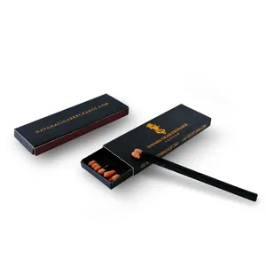 Matchbox High Quality Safety Custom Cigar Matches Wholesale Matchboxes Luxury Black Matchsticks