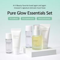 Ensemble de soins quotidiens pour la peau Mixsoon Pure Glow Essentials, kit de voyage coréen en 5 étapes, hydratant à la centella et à l'acide hyaluronique, nourrissant pour le visage