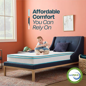 Misura 10 pollici continuo peluche doppio molle materasso Bonnell Coil prezzo all'ingrosso regina ortopedico materasso e scatola primavera - Product Image 4