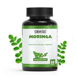 Label OEM <span class=keywords><strong>Moringa</strong></span> Green Superfood dengan Bubuk Daun <span class=keywords><strong>Moringa</strong></span> Organik 1000mg - Product Image 1