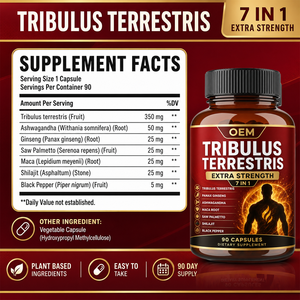Cápsulas de Extracto de Tribulus Terrestris, Suplemento Herbal Nutricional para el Cuidado de la Salud - Product Image 2
