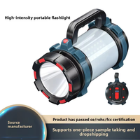 Lampe portable rechargeable en plastique LED IP65, charge USB, projecteur puissant, lampe torche multifonction pour situations d'urgence en extérieur