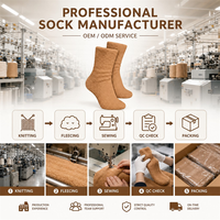 Chaussettes en polaire Sherpa épaisses en gros, chaussettes mi-mollet douillettes et chaudes, couleur camel, beige, chocolat, rose, chaussettes d'hiver pour la maison, logo personnalisé OEM