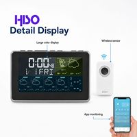 Station météo numérique intelligente WiFi Tuya avec écran LCD, thermomètre, hygromètre, contrôle par application, capteur de température et d'humidité