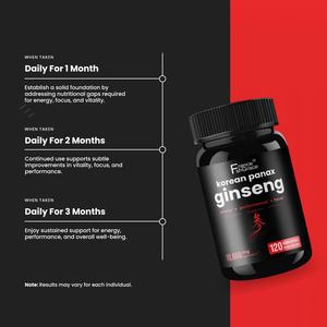Nuevas Cápsulas de Ginseng Rojo Panax para Energía, Concentración y Rendimiento para Adultos, Suplemento de Ginseng Rojo Panax - Product Image 2