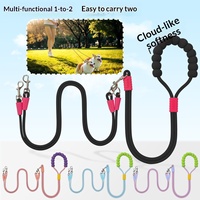 Laisse pour animaux de compagnie en gros, couleur unie, corde de promenade pour chien, laisse multi-têtes détachable, fournitures pour animaux de compagnie