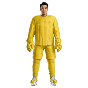Ensemble de sport haute performance pour homme : uniforme de hockey sur glace en polyester, impression personnalisée, coupe extensible, respirant et anti-humidité - Product Image 1