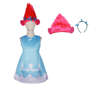 Disfraz infantil de <span class=keywords><strong>Trolls</strong></span>, disfraz de Poppy y <span class=keywords><strong>Branch</strong></span> para fiesta de Halloween, juego de rol, talla única para todos - Product Image 2