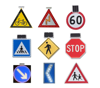 Panneau STOP LED à énergie solaire, haute visibilité, clignotant, octogonal, pour la sécurité des intersections routières