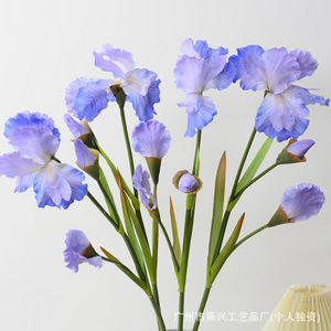 Flores de Iris Artificiales Laixing, de Seda, Realistas, para Decoración del Hogar y Bodas - Product Image 3