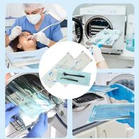 Pochettes de stérilisation à autocollants adhésifs de qualité médicale pour emballage stérile en clinique dentaire