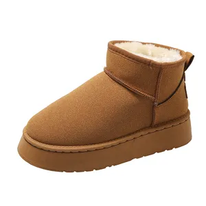 Popular winter thick-soled non-slip outer snow boots, fashionable warm and thickened cotton boots