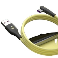 Câble de données USB-C TPE à angle droit 90°, câble de charge USB avec conducteur en cuivre pur et blindage tressé, câble d'ordinateur pour codes-barres