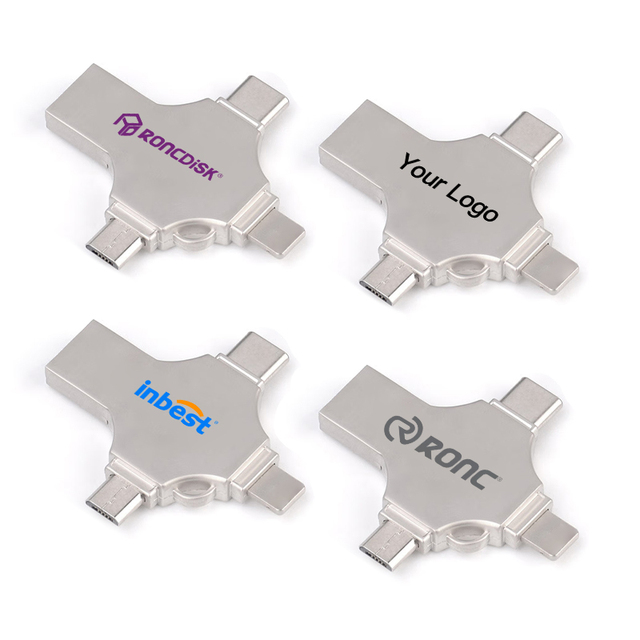 Ronc Otg Pen Drive Type c 128Gb 64gb 32gb Mini Usb Pendrive Usb Flash 4 in 1 Otg USB Driver
