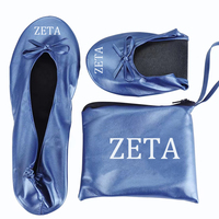Vente en gros de pantoufles grecques personnalisées pour lettre de sororité, chaussures de ballet, décoration pour fille