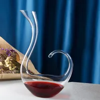 Decantador de cisne de vino de vidrio, diseño único y creativo, botella sencilla con personalidad, para restaurante, fiesta y hogar