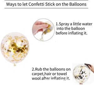 Decoraciones para fiesta de cumpleaños, conjunto de guirnalda de Globos de Oro Blanco, confeti dorado - Product Image 6