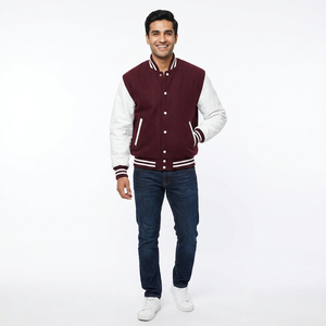 Veste universitaire de qualité supérieure OEM pour hommes, 100% laine, taille personnalisée, logo frontal, vente en gros, veste universitaire tendance d'hiver - Product Image 1