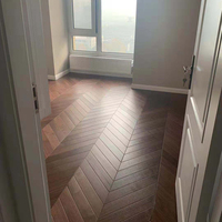 Suelo de Madera Chevron de Nogal Negro Americano, Parquet Chevron de Madera de Teca de Birmania, 45-60 Grados